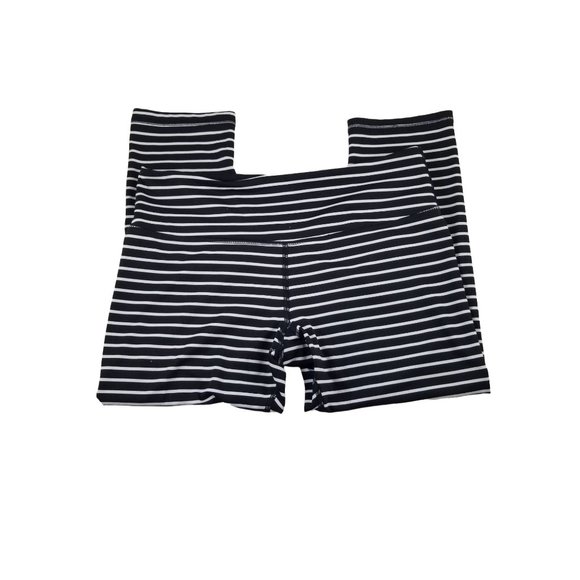 Womens Scorpio Sol Black White Stripes Pants Leggings Poly-Spandex Blend Small - Picture 4 of 6